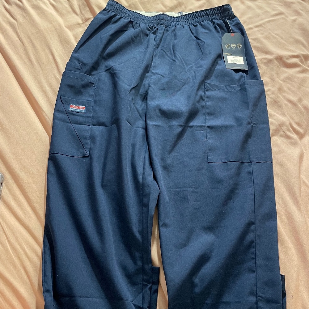 Cherokee WorkWear Originals Women's Elastic Pull On Cargo Scrub Pants-4200